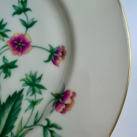 Lenox China Country Garden W302 Replacement Dinner Plate 10 3/4" Cream Gold Trim - Picture 12 of 12